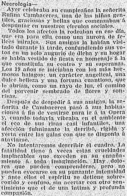 La Nación 1-6-902 p8, Recorte necrología